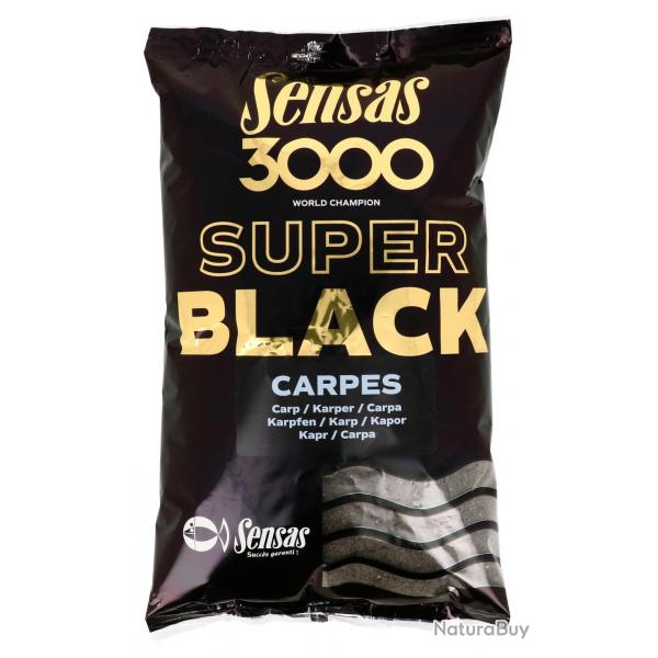 Amorce Sensas 3000 Super Black Carpes 1Kg