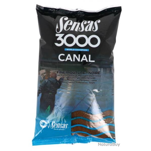 Amorce Sensas 3000 Canal Noire Fine Mouture 1Kg