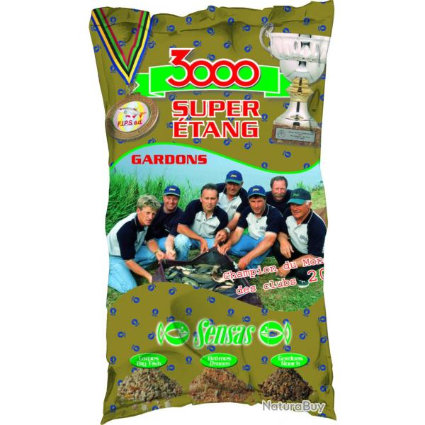 Amorce Sensas 3000 Super Etang Gardons 1Kg