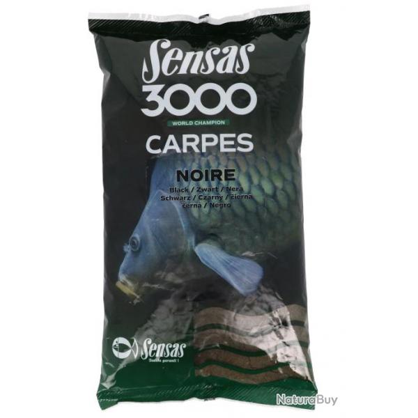 Amorce Sensas 3000 Carpes Noire 1Kg