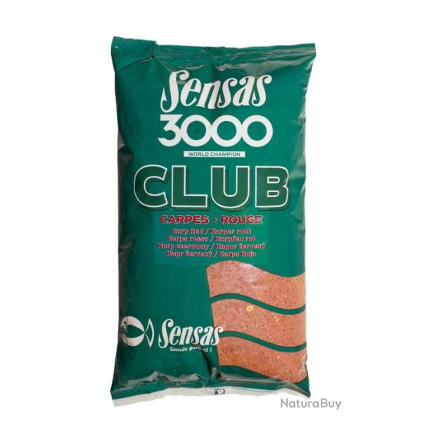 Amorce Sensas 3000 Club Carpes Rouge 1Kg