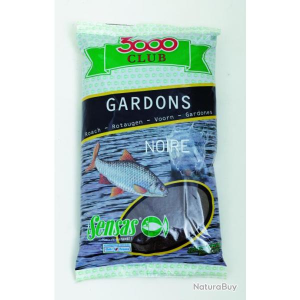 Amorce Sensas 3000 Club Gardons Noire 1Kg