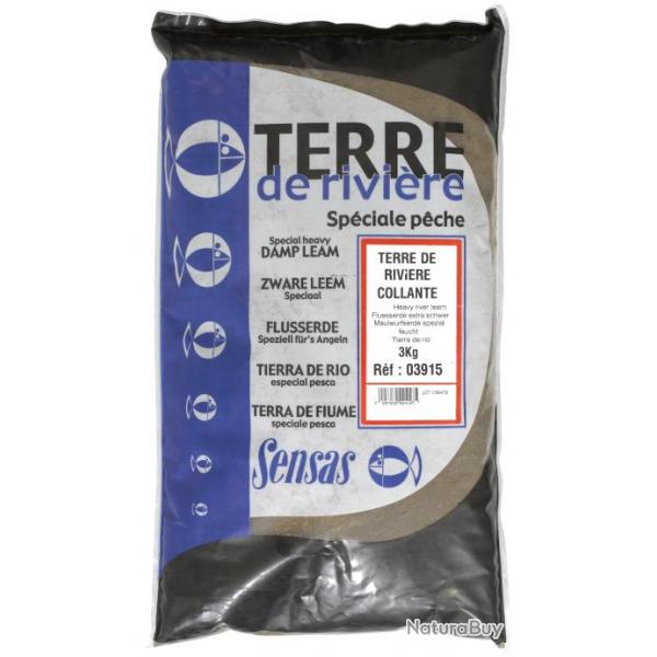 Farine Sensas Terre De Riviere Collante 3Kg