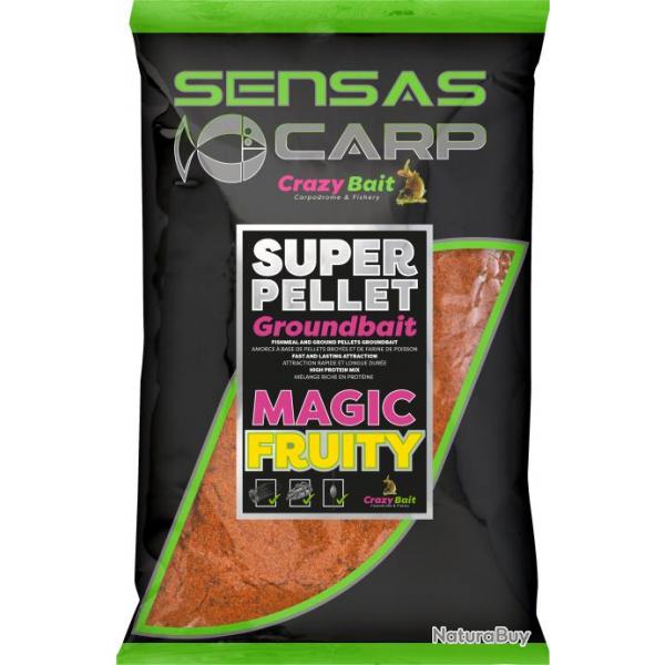 Amorce Sensas Super Pellet Groundbait Magic Fruity 1Kg