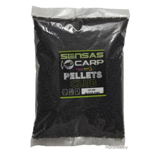 Pellet Sensas Pellets Club Noir Poisson 4Mm - 1Kg