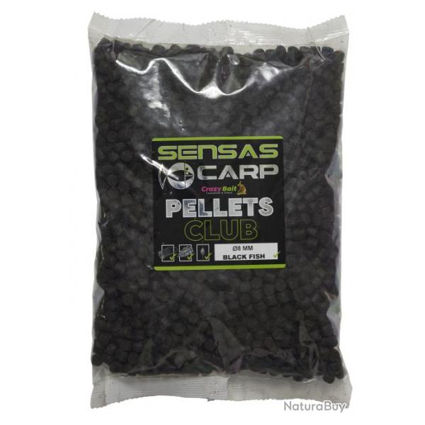 Pellet Sensas Pellets Club Noir Poisson 8Mm - 1Kg