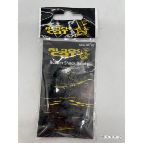 Rubber Shock Beads BlackCat 10mm