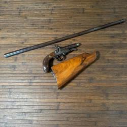 PISTOLET CARBINE DE BRACONNIER DÉMONTABLE EN TROIS PARTIES