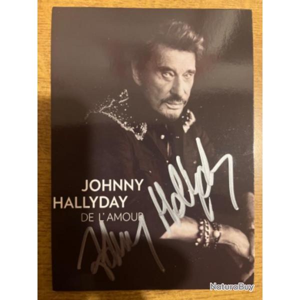 Autographe Jhonny Hallyday