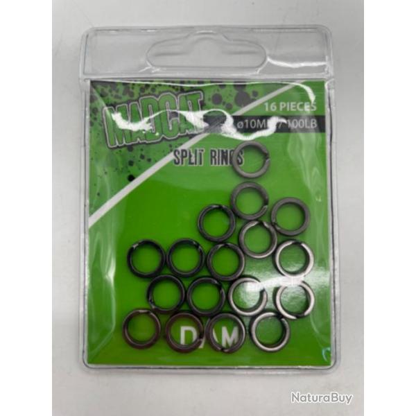 Split Rings 10mm MadCat 100Lb