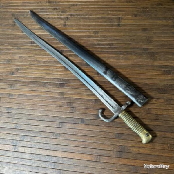 BAONNETTE SABRE CHASSEPOT 1866 MANUFACTURE IMPRIALE DE TULLE 1867