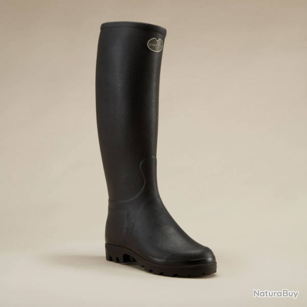 Bottes femmes Le Chameau Saint Hubert Doubles cuir Noir 34 cm