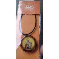 PENDENTIF ORTHODOXE EN AMBRE DE LA MER BALTIQUE "NICOLAS DE MYRE" NEUF