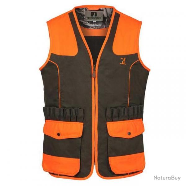 PROMOTION ! Gilet Tradition haute visibilit Percussion Kaki et Orange