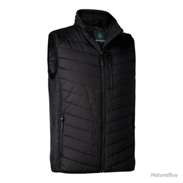 promotion Gilet Doudoune Moor noir avec tricot DEERHUNTER