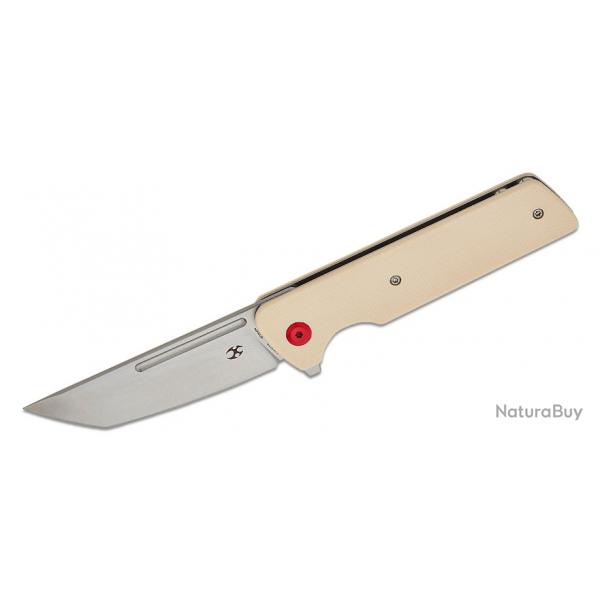 Couteau Kansept Anomaly Ivory Manche G10 Lame Tanto Acier CPM-S35VN Satin IKBS Liner Lock K2038T5