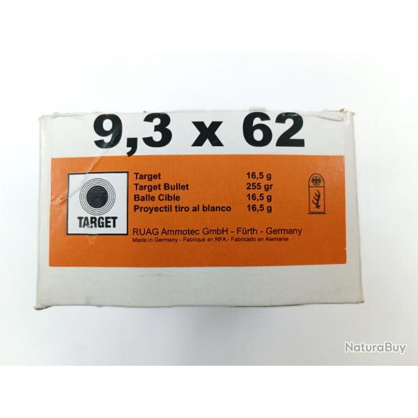 boite de 50 munitions Geco 9.3x62 255gr