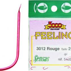 Sachet Hamecons Sensas 3012 Rouge N'24