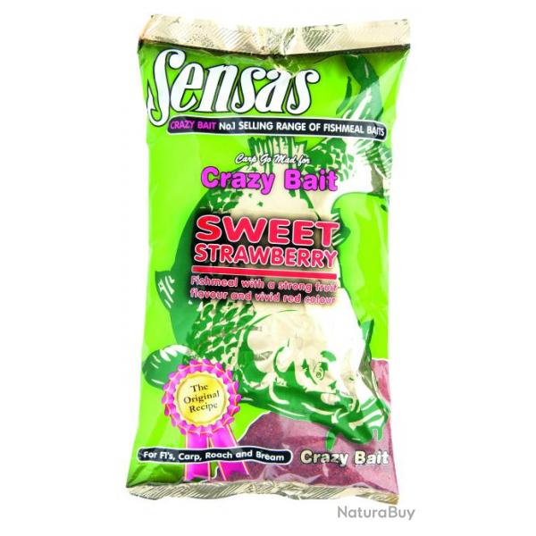 Amorce Sensas Crazy Bait Sweet Strawberry 1Kg