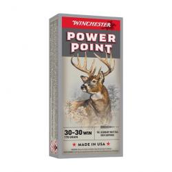 Cartouches WINCHESTER Calibre 30-30 WIN. POWER POINT - Boite de 20 unités 170GR (11grammes)