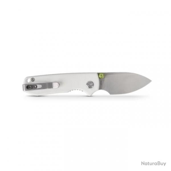 Couteau Vosteed Raccoon Cub White Lame Acier 14C28N Manche G10 IKBS Linerlock Clip VOSA3603