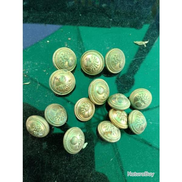 Lot de boutons grenade dores