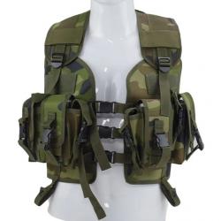 Gilet tactique camouflage pour hommes Équipement militaire et Airsoft, chasse et combat Camouflage