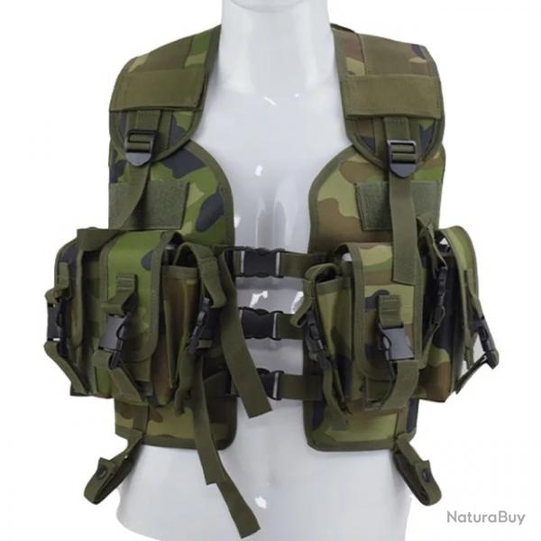 Gilet tactique camouflage pour hommes quipement militaire et Airsoft, chasse et combat Camouflage