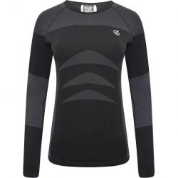 Sous vêtement thermique t shirt manches longues Dare2b In The Zone Women noir texturé