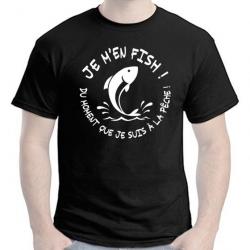 T-SHIRT -  J'M'EN FISH - Pêche sportive Carpe pêcheur riviére étang Carnassier Perche idée cadeau