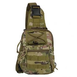 Sac de poitrine tactique Molle à bandoulière Étui pistolet, chasse, randonnée camping cyclisme CP