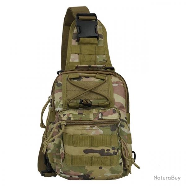 Sac de poitrine tactique Molle  bandoulire tui pistolet, chasse, randonne camping cyclisme CP