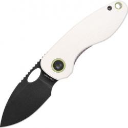 Couteau Vosteed Mini Acorn White Manche G10 Lame 14C28N Blk IKBS Linerlock Clip VOSA3403