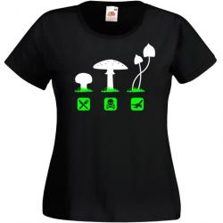 TEE SHIRT FEMME - CHAMPIGNONS - Cueillette Ramassage Psylo Amanite humour drôle idée cadeau noël