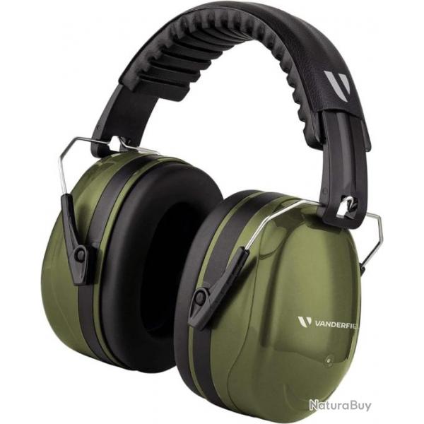 Casque anti bruit adulte rglable pliable protection auditive Vanderfields Pour Tir Chantier