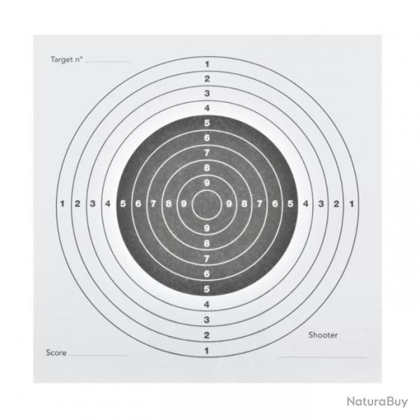 100 x Cibles de Tir Carton 14 cm x 14 cm Calibre 6 mm pour Sport de Tir Pistolet ou Lance Pierre