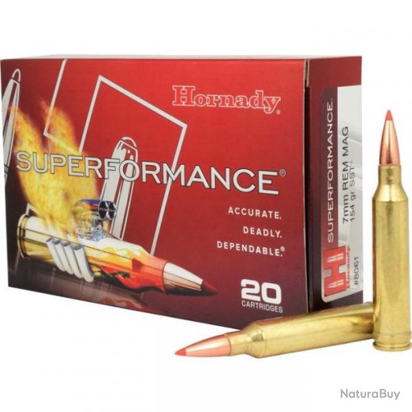 Balles Hornady Superformance SST 7mm Rem. Mag. 154GR SPF