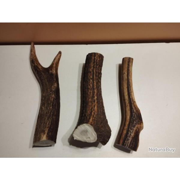 BOIS CERF POUR CHIEN ARTISANAT COUTELLERIE