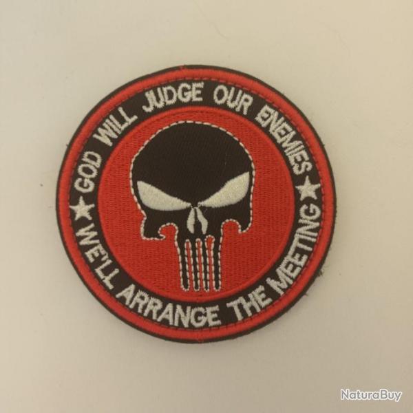 Patch brod punisher militaire velcro Diamtre 8cm