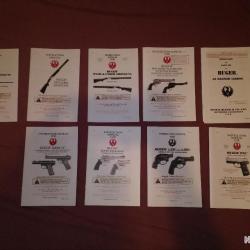 lot de 38 manuel livret mode d'emploi : Smith & Wesson / RUGER / GLOCK / VZ61 / TAURUS