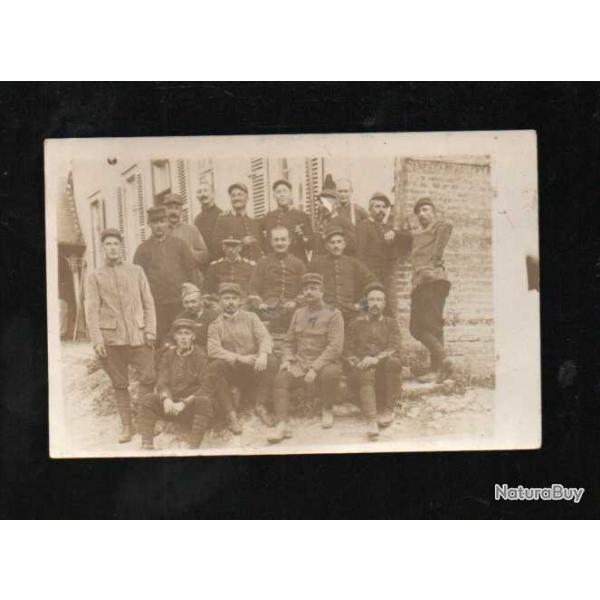 groupe de militaire carte photo,  format carte postale ancienne