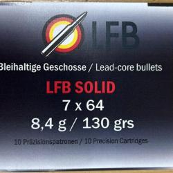 Munitions LFB calibre 7x64 TMS 8,4 g. boite de 10 munitions