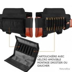 BUSC DE CROSSE GAUCHER OU DROITIER AVEC CARTOUCHIÈRE - NOIRE - LIVRAISON OFFERTE !!
