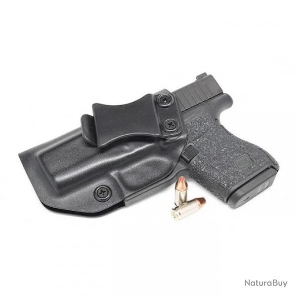 HOLSTER PORT DISCRET GLOCK 43 EN KYDEX AVEC SYSTME DE RTENTION POUR GAUCHER - LIVRAISON GRATUITE