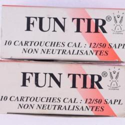 20 cartouches 12/50 SAPL "FUN TIR"