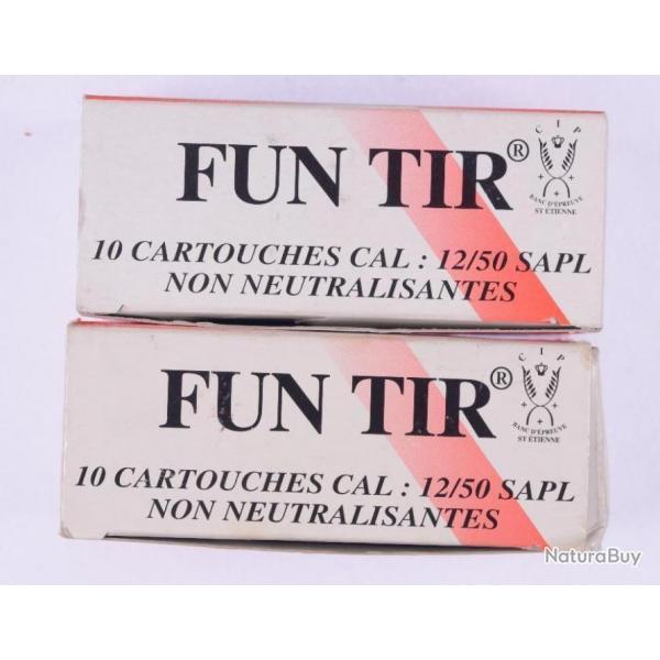 20 cartouches 12/50 SAPL "FUN TIR"