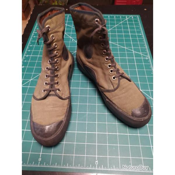 GUERRE D'INDOCHINE, CHAUSSURES DE BROUSSE, COMMANDE PAR L'INTENDANCE, ORIGINALE