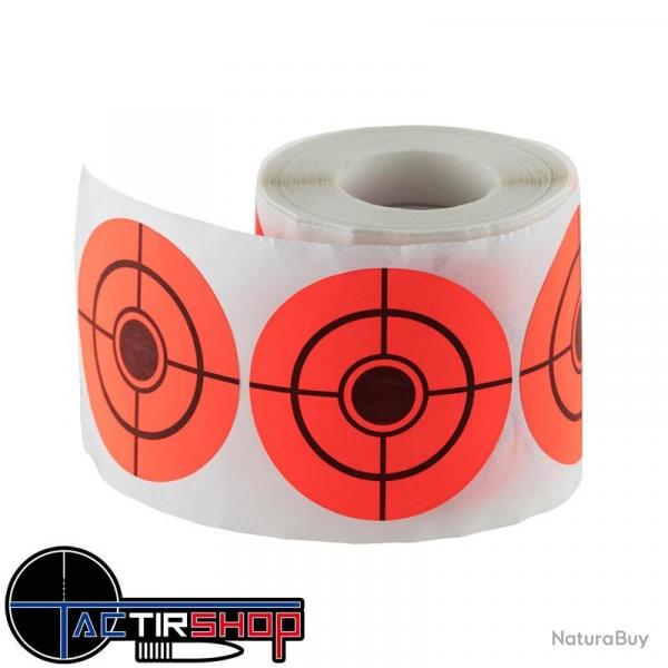 Cibles adhsives Orange Diam 5cm par rouleau de 250