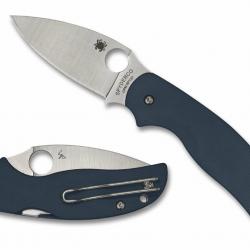 Couteau Spyderco Sage 5 Cobalt Blue G10 Lame Acier CPM-SPY27 Compression Lock Clip USA SC123GPCBL