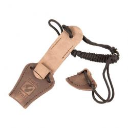 Fausse corde Buck Trail pour arc recurve en cuir marron